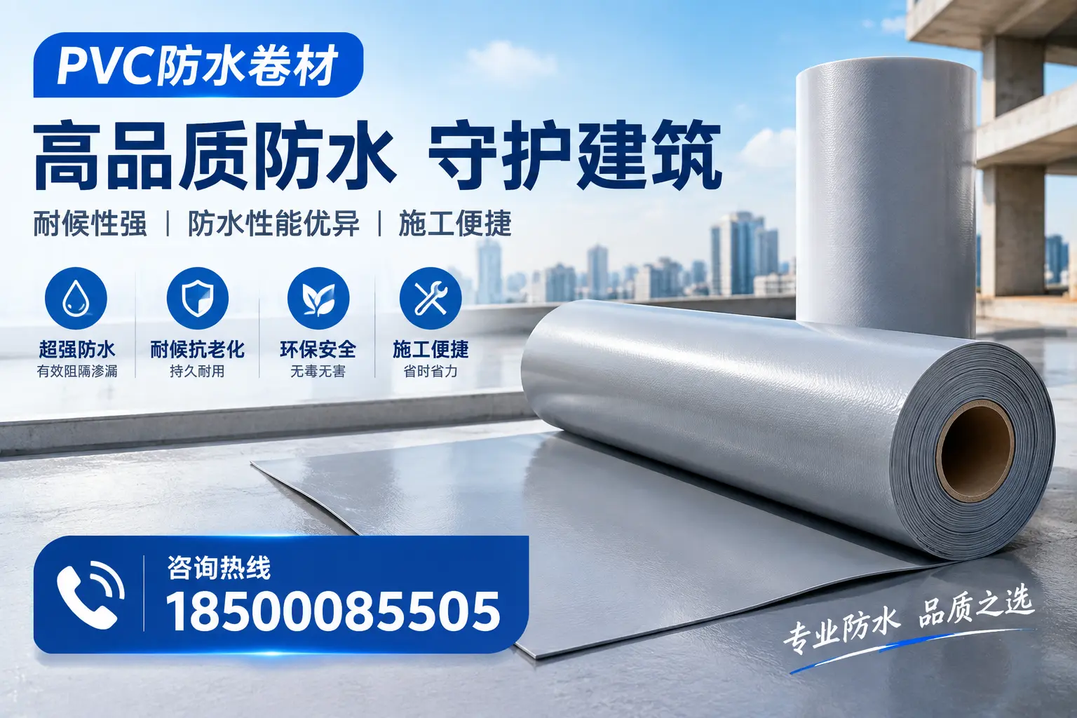 PVC防水卷材的防水效果评测,适合天水的科学依据